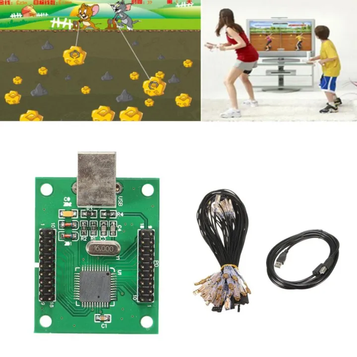 Conventional NEW Xin Mo Arcade to USB Controller Kit 2 Player MAME PC Keyboard Encoder