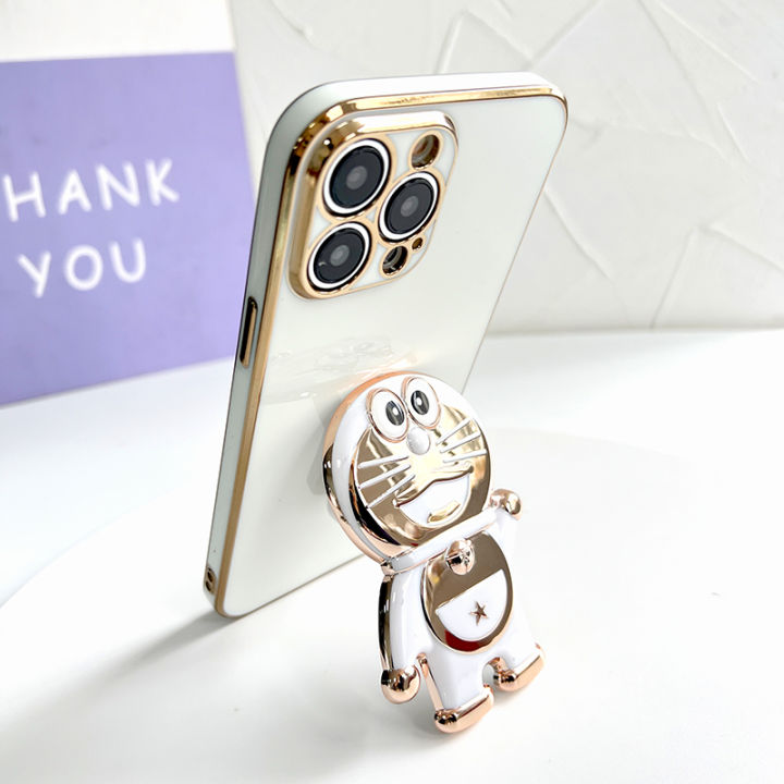 TA%20for%20Infinix%20Smart%206%20HD%20Back%20Cover%20Cute%20Doraemon%20Folding%20Bracket%20Luxury%206D%20Plating%20Case%20Soft%20Silicone%20Square%20Phone%20Case%20for%20Girls%20-%20Image%206