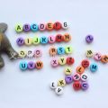 Children's Ornaments Accessories 1900 Beaded Spacer Beads round Acrylic English Letter Beads. 
