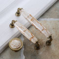 WV Marble Handle Garden Ceramic Ktchen Cabinet Storage Wardrobe Door Handles Dressers Closet Classical Furniture Knobs Pulls. 