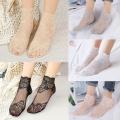 （New）Women Lace Ankle Full Toe ock Inviible Floral hort heer Thin ock Breathable. 