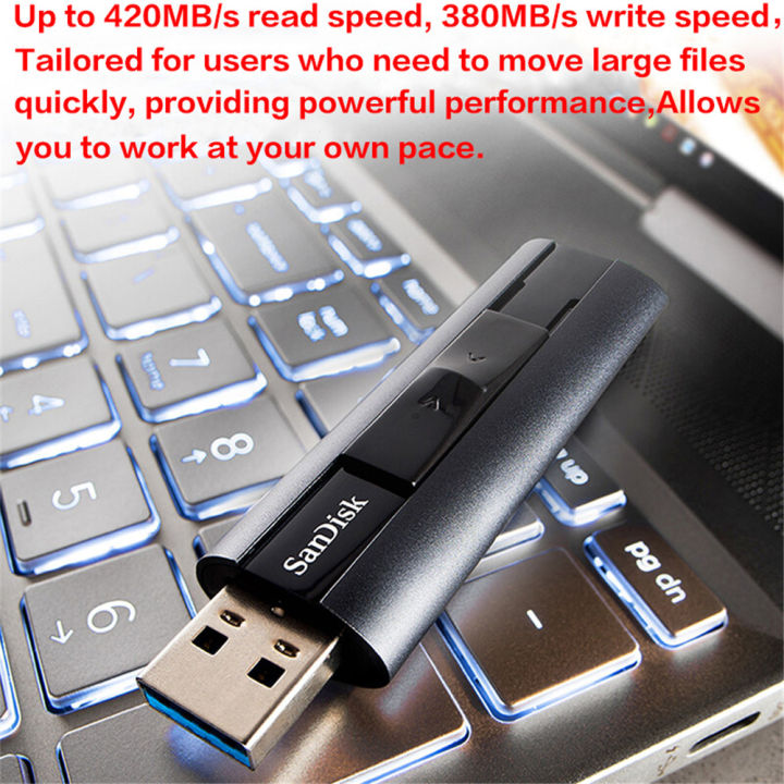 SanDisk%20Extreme%20PRO%20USB%203.2%20Solid%20State%20Flash%20Drive%20128GB%20256GB%20512GB%201TB%20pendrive%20Hight%20Speed%20USB%20Flash%20Drive%20CZ880%20-%20Image%202