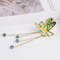 Vintage Fairy Exquisite Women Hair Clip Girls Hair Accessories Ponytail Holder Crystal Butterfly Tassel Claw. 