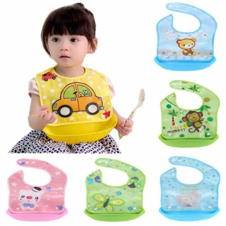 Multi Color Plastic Bati Bibs For Babies - 1 PCS