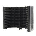 5 Panel Microphone Isolation Shield Recording Absorber Foam Panel.