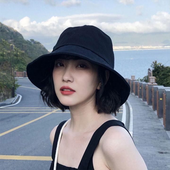 Solid%20Color%20Women%20Bucket%20Hat%20Summer%20Foldable%20Sunscreen%20Panama%20Fisherman%20Hat%20Female%20Outdoor%20Sun%20Prevent%20Hat%20Travel%20Beach%20Cap%20-%20Image%202