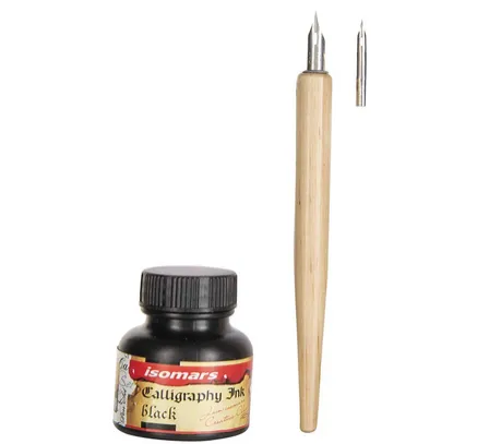 Isomars%20Dip%20Pen%20Wooden%20Manga%20Holder%20Set%20-%20Image%202