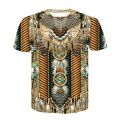 Ordinary casual bohemian style men's t-shirt 3D stretch Indian design couple streetwear t-shirt fashion clothing. 