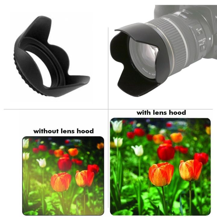 52mm Tulip Flower Lens Hood for YONGNUO YN 50mm YN50mm EF 50mm F/1.8 / YN35mm 35mm F2 1:2 / 85mm f1.8 YN85mm lenses