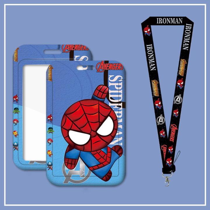 Mickey Mouse Children's Card Holder Cartoon Character Minnie Portable Keychain ID Card Holder Cover Kids Gifts