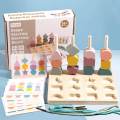 Beads Sequencing Toy Colors Cognition for Birthday Gift Kids 2 3 4 5 Year Old.