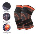 1PC Elastic Bandage Pressurized Knee Pads Knit Knee Support Protector Fitness Sport Running Muscle Pain Relief Joint Protective Gears. 