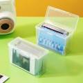 Photo Storage Box Embellishment Keeper with Lid Portable Dustproof Container for Photos Label 220ml. 