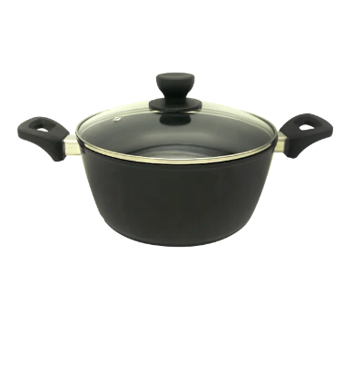 HAMKO Casserole Pan with Glass Lid-26 CM-Non-Stick