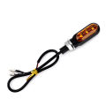 Motorcycle Mini LED Turn Signal Lights Amber Flowing Directional Signal Lamp Intermitentes Moto For Cafe Racer. 