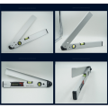 1 PCS 0-225° Digital Protractor Angle Finder Gauge Meter Electronic Goniometer Aluminum Alloy Horizontal Vertical Angle Level Test Ruler.