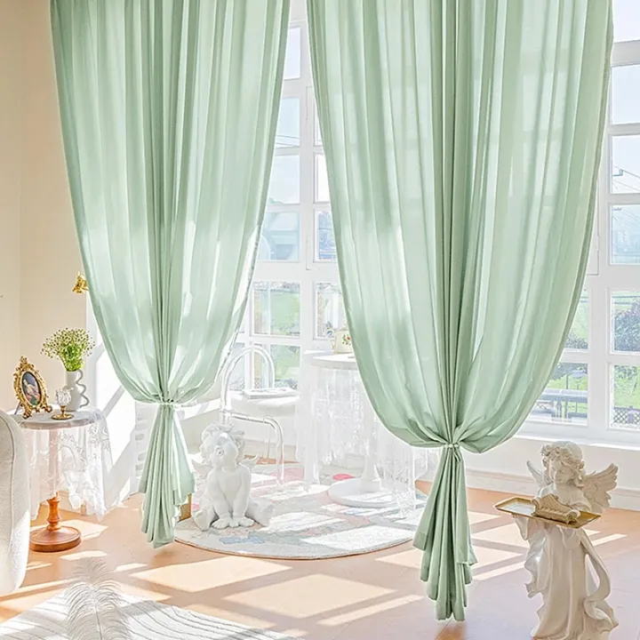 New%202023%20Modern%20green%20Sheer%20Curtains%20for%20Living%20Room%20Window%20Tulle%20Curtains%20for%20Bedroom%20Balcony%20Voile%20Drapes%20Treatment%20Home%20Decor%20-%20Image%204