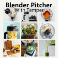 For Blender Pitcher 64oz With Tamper. 