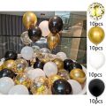 30/40Pcs 10Inch Metal Latex Balloon Golden Balloon Confetti Set Birthday Balloons Wedding Decoration Birthday Party Decoration. 