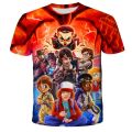 Kids Stranger Things 4 T-shirts Cartoon Printed Girls Tees Children Stranger Things 4 Tops Short-sleeve Hellfire Club Clothes. 