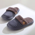 Men Winter Slippers Women Simple Fur Shoes For House Fluffy Slides Couples Keep Warm Plush Slipper Bedroom Cotton Shoe Plus Size. 