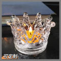 Crown Shaped Glass Ashtray.