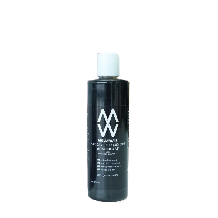 Mollywaiz%20Pure%20Castile%20Liquid%20Soap%20ACNE%20BLAST%20300ML%20Charcoal%20Face%20Wash%20&%20Body%20Wash%20-%20Image%202