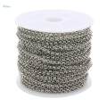 2 Roll O Shape Jewelry Making Chain 20 Yard Necklace Bracelet Extender Chain 2mm.
