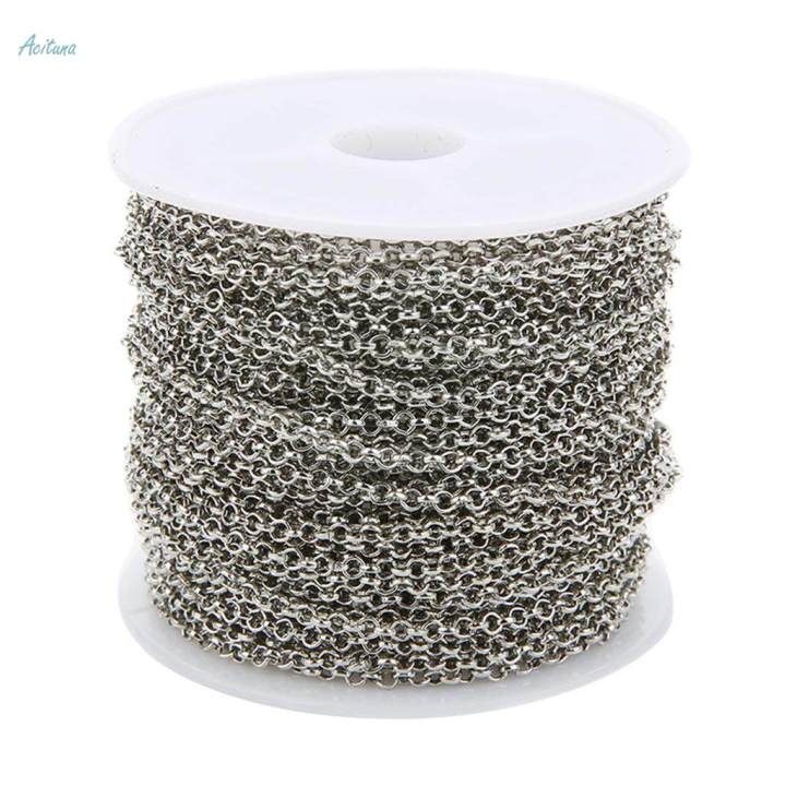 2%20Roll%20O%20Shape%20Jewelry%20Making%20Chain%2020%20Yard%20Necklace%20Bracelet%20Extender%20Chain%202mm%20-%20Image%209