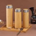 500ml Creative Bamboo Thermos Bottle Stainless Steel Water Bottles Vacuum Portable Coffee Bottle Thermos Cup.