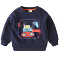 Children's sweatshirt 2021 new boys' digging truck printed sweatshirt baby pullover sports top tide one piece dropshipping.