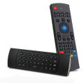 2.4G Wireless Air Mouse Voice Control Remote with Keyboard and Backlight for pc and android tv - Black. 