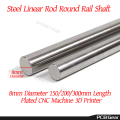 Linear Rod Round Rail Shaft 8mm Diameter 150/200/300mm Length 8mm Rod Chrome Plated CNC 3D Printer.