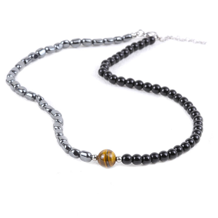 %5B%20New%20%5D%20Irregular%20with%20Personality%20Haematite%20Beaded%20Men's%20Necklace%20Simple%2010mm%20Natural%20Tiger%20Eye%20Necklace%20Men%20-%20Image%205
