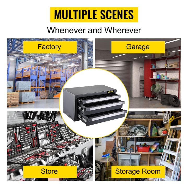 VEVOR%20Steel%20Stackable%20End%20Mill%20Dispenser%20Organize%20Cabinet%203-Drawer%20Workshop%20Hardware%20Auto%20Maintenance%20Storage%20Box%2029-Compartment%20-%20Image%203