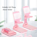 Foldable Desktop Phone Stand Holder – Adjustable Portable Mobile Stand for Desk, Table & Video Viewing.