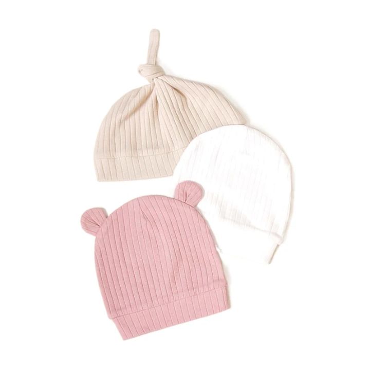 3PC/SET%200-6M%20Newborn%20Baby%20Hat%20Cotton%20Bonnet%20Baby%20Beanie%20For%20Girls%20Spring%20Soft%20Infant%20Cap%20Boy%20Toddler%20Accessories%20Gift%20-%20Image%202