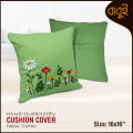 Hand Embroidery Floral Motif Cushion Cover 16"x16" Decorative Sofa Cover.