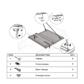 Universal Replacement for Hard Tri-Fold Tonneau Cover Pickup Truck Cargo Cover Fixing Kit.
