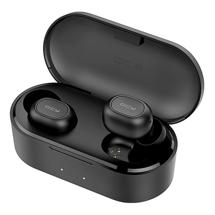 QCY T2C TWS BT5.0 Wireless Earphones with Dual Mircophone 3D Stereo Bluetooth Headphones For All Phones - Black