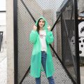 【Alien Alien】 New Reusable Transparent Long Raincoat Men Women Waterproof Rainwear Outdoor Jacket Unisex Cycling Hiking Rain Gear Coat. 
