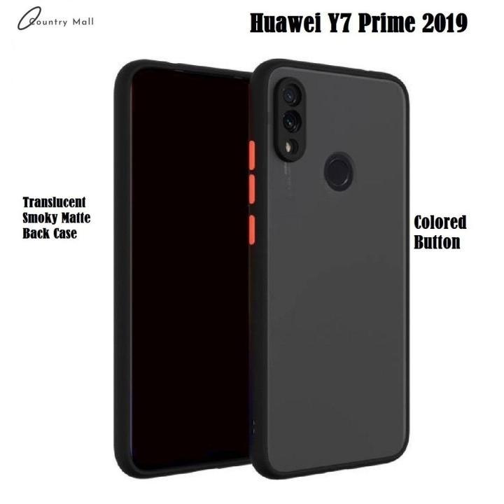 Huawei Y7 Prime 2019 Luxury Shockproof Smoky Matte Back Case Back Cover - Phone Back Cover (Back Case Cover For Smartphone)