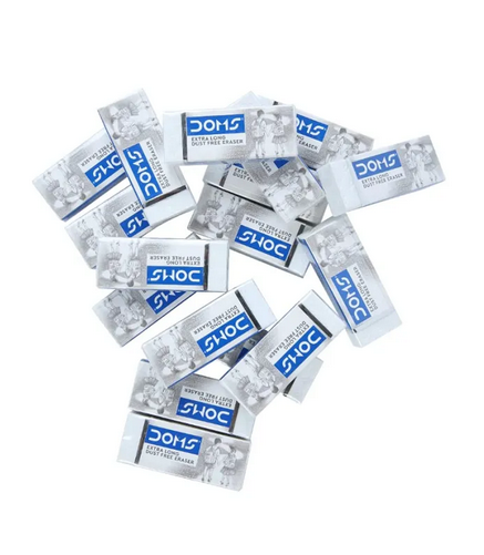 5pcs Doms Non-Toxic Dust-Free Rubber Erasers for Writing Correction