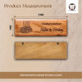 Wooden Door nameplate 12x4 mahogany with arabic calligraphy.
