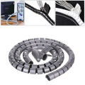 BBOOM 1.5m Cable Organizer Wire Management Protector Cable Winder Coiled Tube Sleeve Desktop Computer Power Cord Storage Wrap.