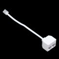 6P2C RJ11 Male to Female Two Way Telephone Splitter Converter Cable. 