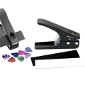 Guitar Pick Punch Pick Maker Guitar Pick Cutter with 2 Pick Strips Sheet for Guitar Pick Making Tool Durable Easy to Use. 