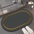 Anti-slip Bathroom Mat Geometic Bathroom Rug Diatom Mud Absorbent Doormat Nappa Skin Bathtube Side Foot Pad alfombra de baño. 