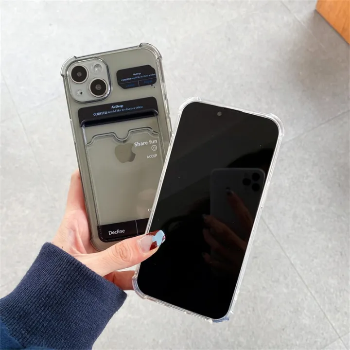 Cute%20Funny%20Airdrop%20Card%20Holder%20Transparent%20Phone%20Case%20For%20iPhone%2013%2012%2011%20Pro%20XS%20Max%20X%20XR%20SE%207%208%20Plus%20Clear%20TPU%20Soft%20Back%20Cover%20-%20Image%205