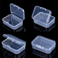 PP Mini square box Versatile Stackable Transparent plastic container Storage Thickened buckle Small jewelry case for Home. 